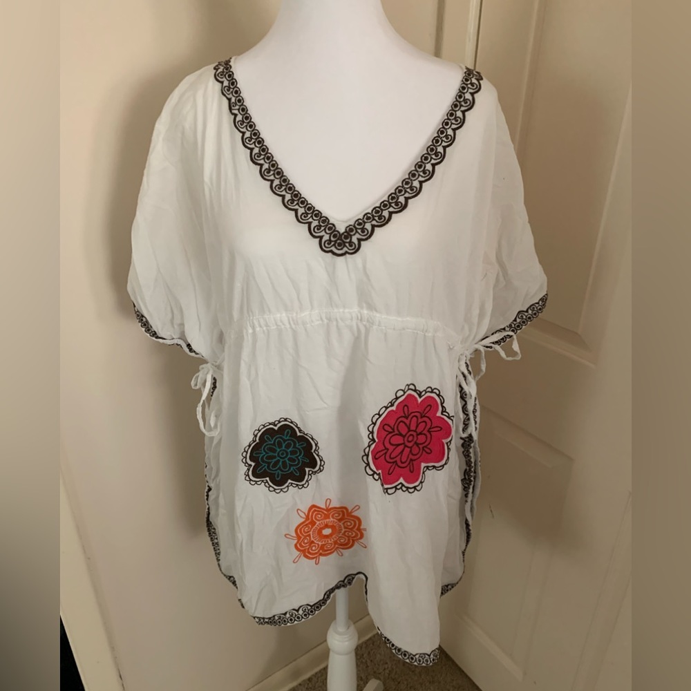 MudPie  embroidered beach coverup